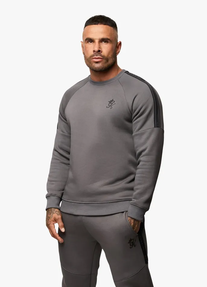 Gym King Sweatshirts and Hoodies Men Premium Taped Crew 8211 Grey