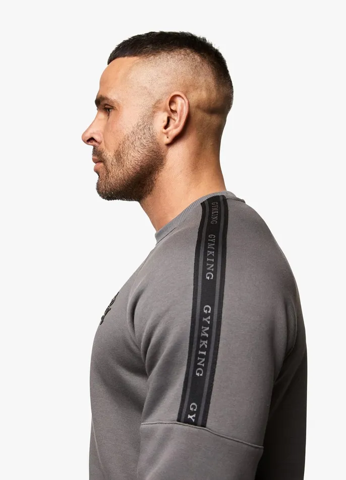 Gym King Sweatshirts and Hoodies Men Premium Taped Crew 8211 Grey