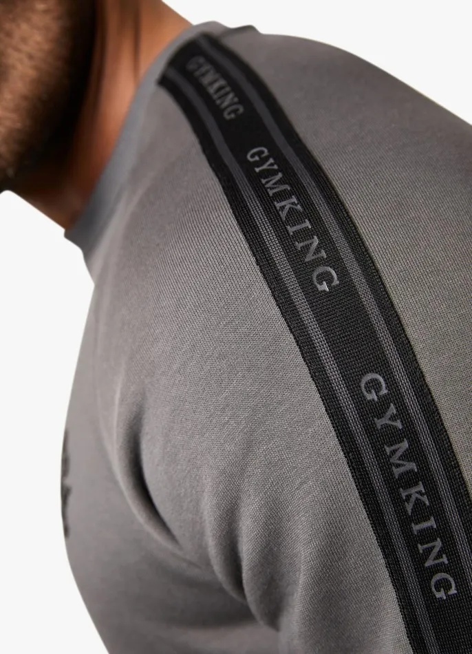 Gym King Sweatshirts and Hoodies Men Premium Taped Crew 8211 Grey