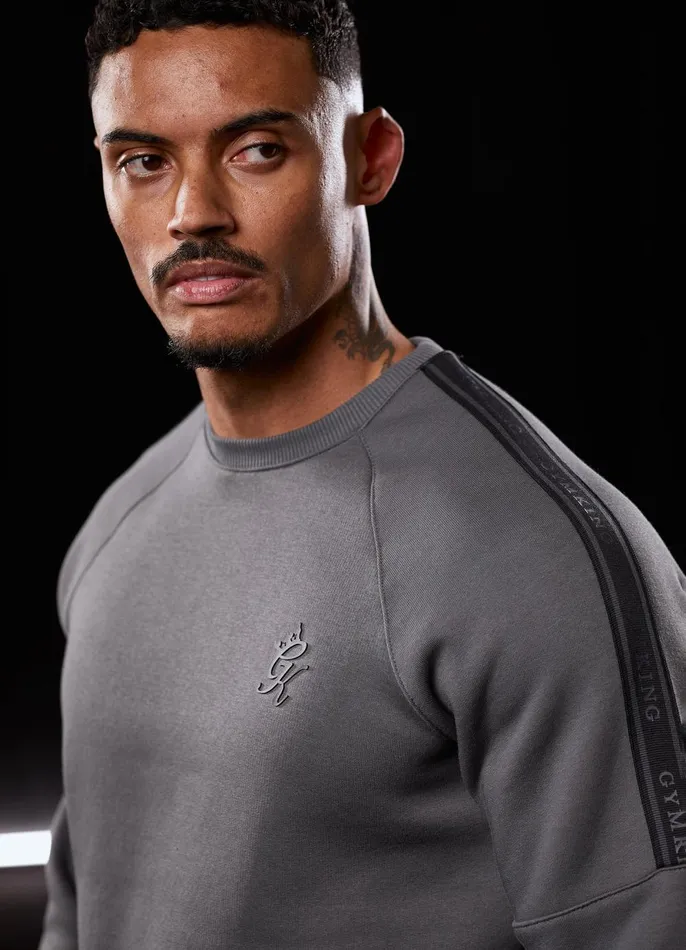 Gym King Sweatshirts and Hoodies Men Premium Taped Crew 8211 Grey