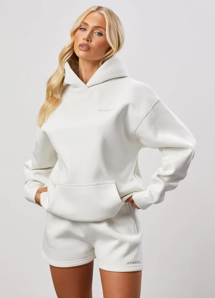 Gym King Sweatshirts and Hoodies Women 365 Relaxed Fit Fleece Hoodie 8211 Cream