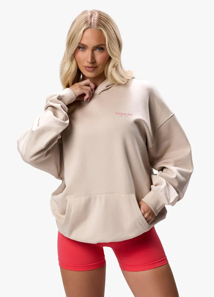 Gym King Sweatshirts and Hoodies Women Established Relaxed Fit Hood 8211 Clay