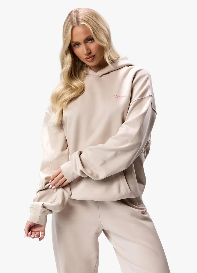 Gym King Sweatshirts and Hoodies Women Established Relaxed Fit Hood 8211 Clay