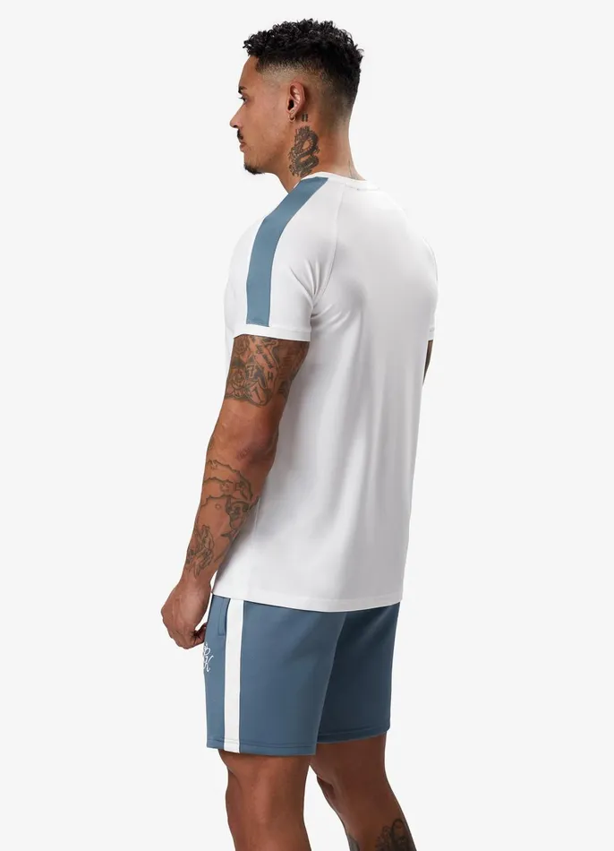 Gym King TShirts Men Core Plus Poly Tee 8211 WhiteStone Blue