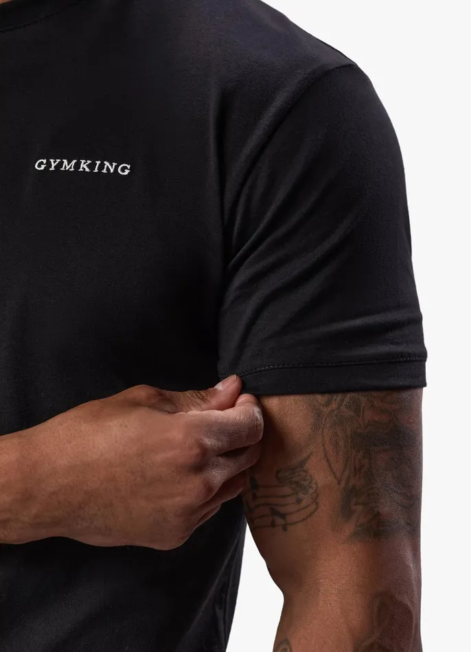 Gym King TShirts Men Linear Fundamental Tee 8211 Black