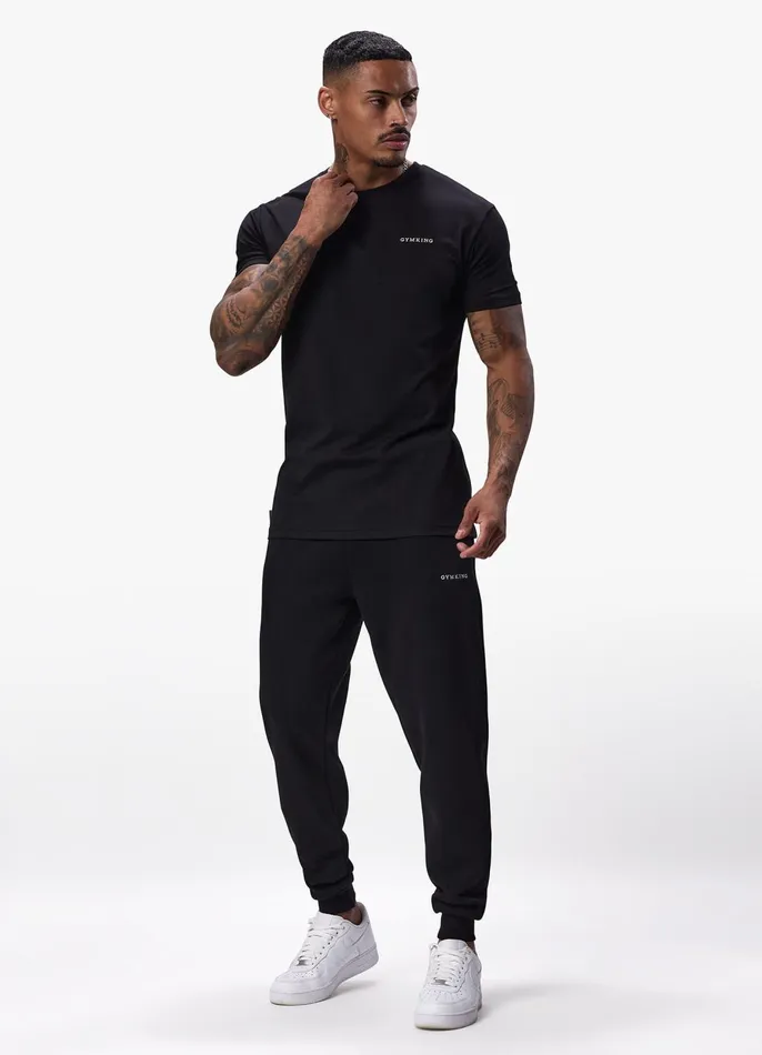 Gym King TShirts Men Linear Fundamental Tee 8211 Black