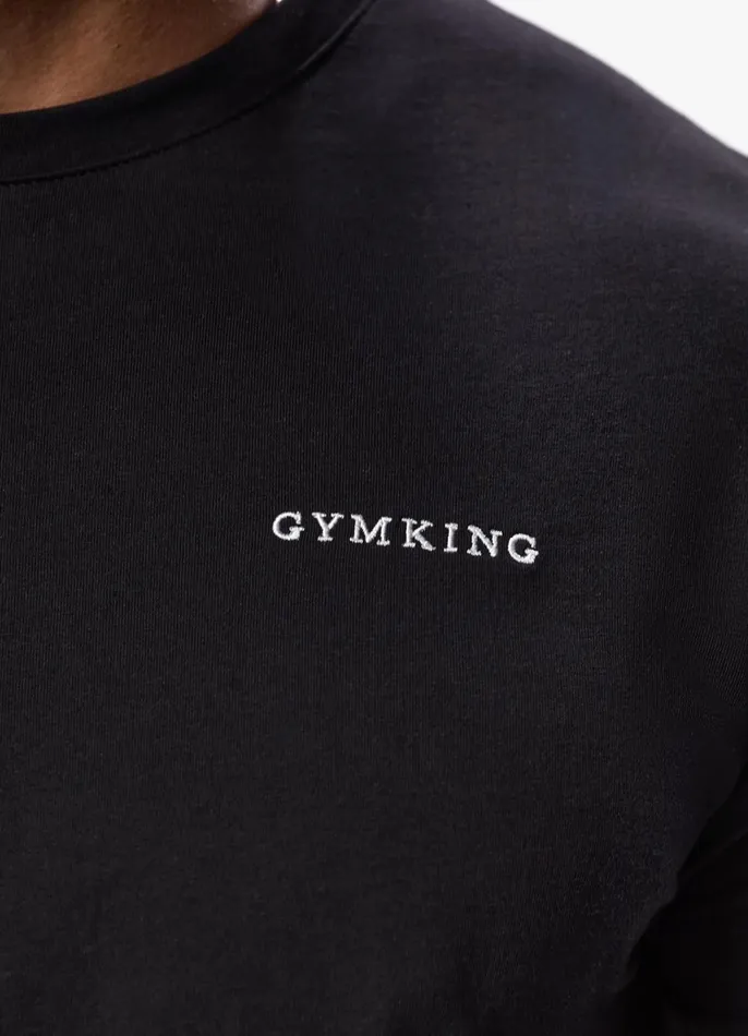 Gym King TShirts Men Linear Fundamental Tee 8211 Black