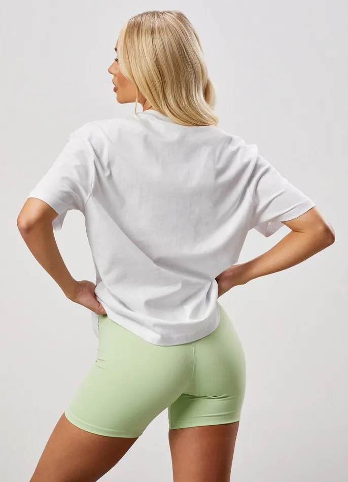 Gym King Tops and TShirts Women GKW Boyfriend Tee 8211 WhitePistachio