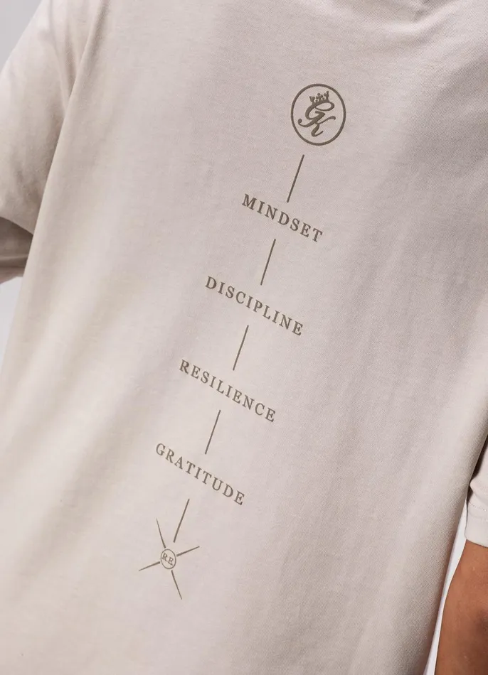 Gym King Tops and TShirts Women Stoic Boyfriend Tee 8211 Light Stone