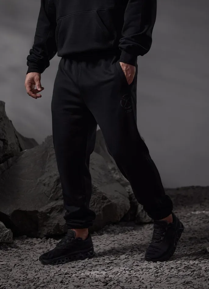 Gym King Tracksuit Bottoms Men Compass Jogger 8211 Black
