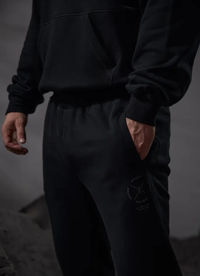 Gym King Tracksuit Bottoms Men Compass Jogger 8211 Black