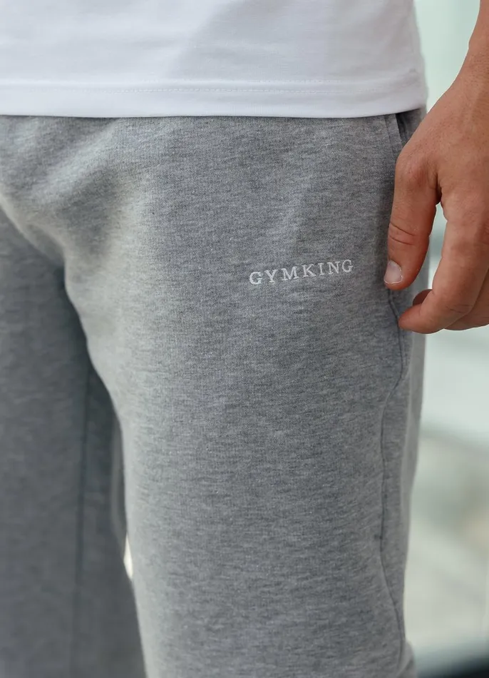 Gym King Tracksuit Bottoms Men Linear Fundamental Jogger 8211 Grey Marl