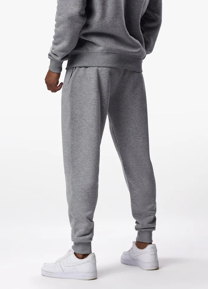 Gym King Tracksuit Bottoms Men Linear Fundamental Jogger 8211 Grey Marl