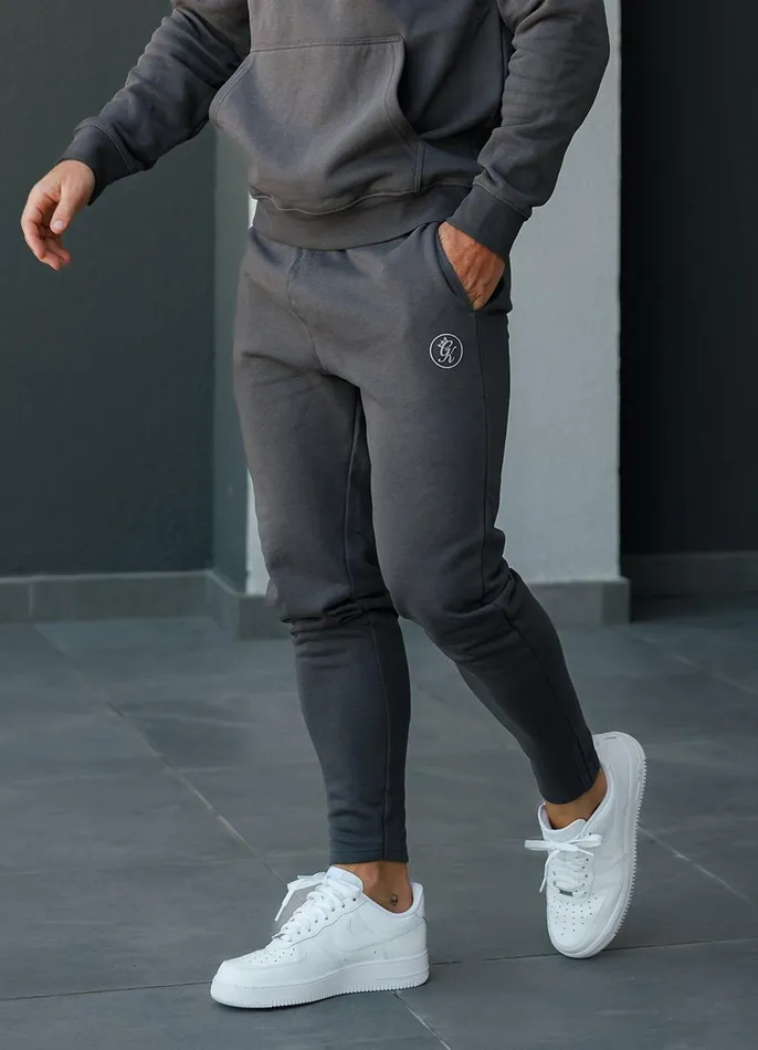 Gym King Tracksuit Bottoms Men Pro Logo Jogger 8211 Graphite