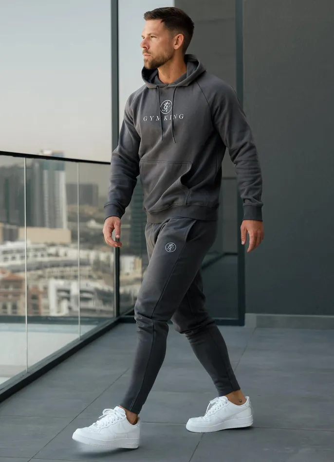 Gym King Tracksuit Bottoms Men Pro Logo Jogger 8211 Graphite