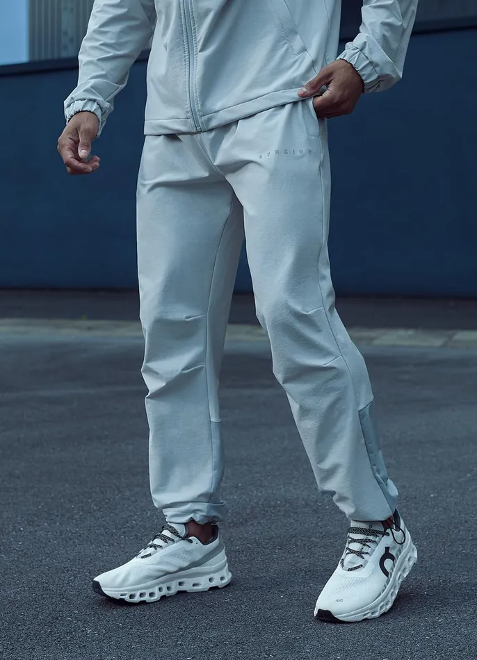 Gym King Tracksuit Bottoms Men React Woven Pant 8211 Light Grey
