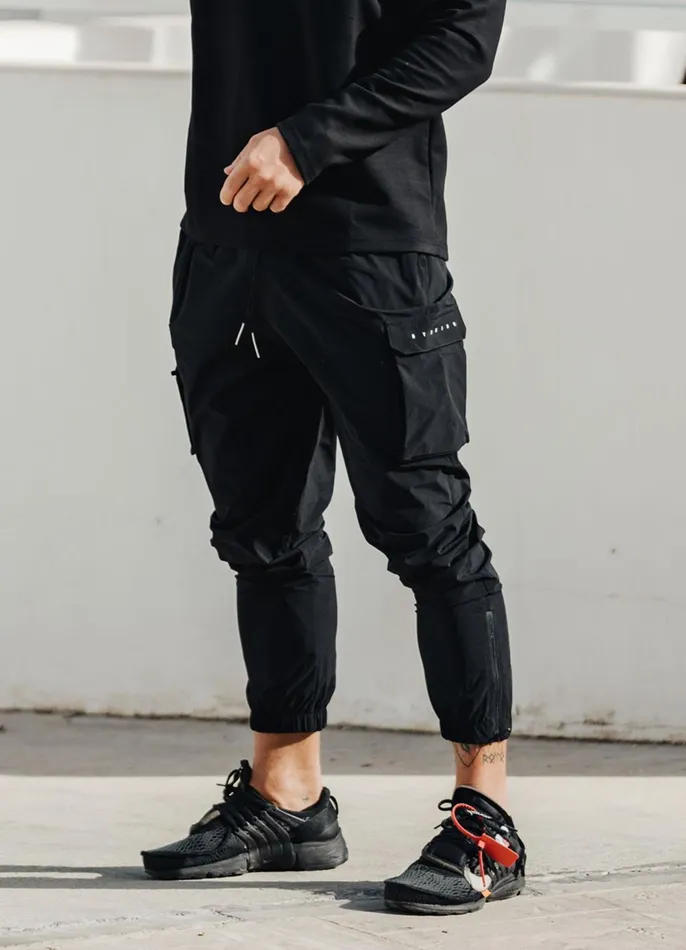 Gym King Tracksuit Bottoms Men Rebellion Cargo Jogger 8211 Black