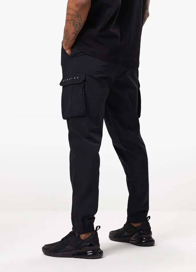 Gym King Tracksuit Bottoms Men Rebellion Cargo Jogger 8211 Black