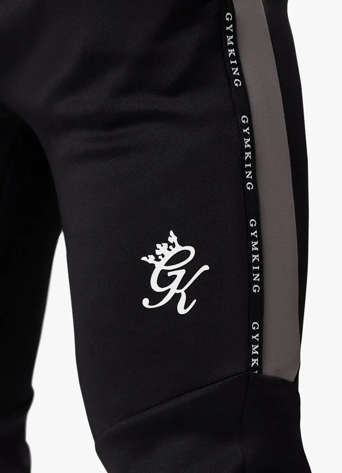 Gym King Tracksuit Bottoms Men Taped Core Plus Jogger 8211 Black
