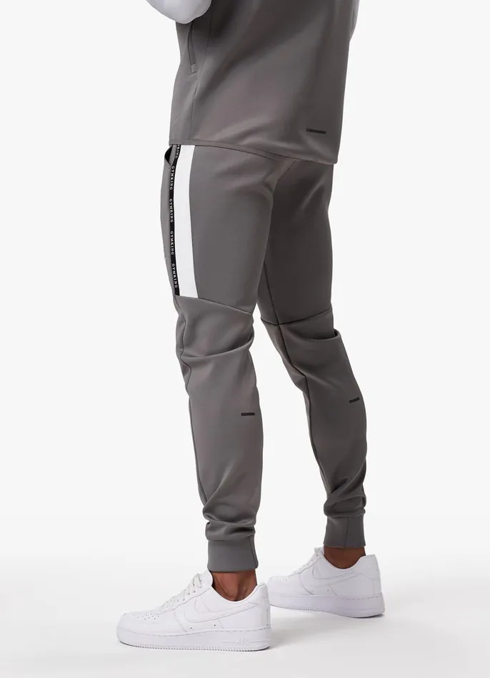 Gym King Tracksuits Men Taped Core Plus Tracksuit 8211 Silver GreySteel