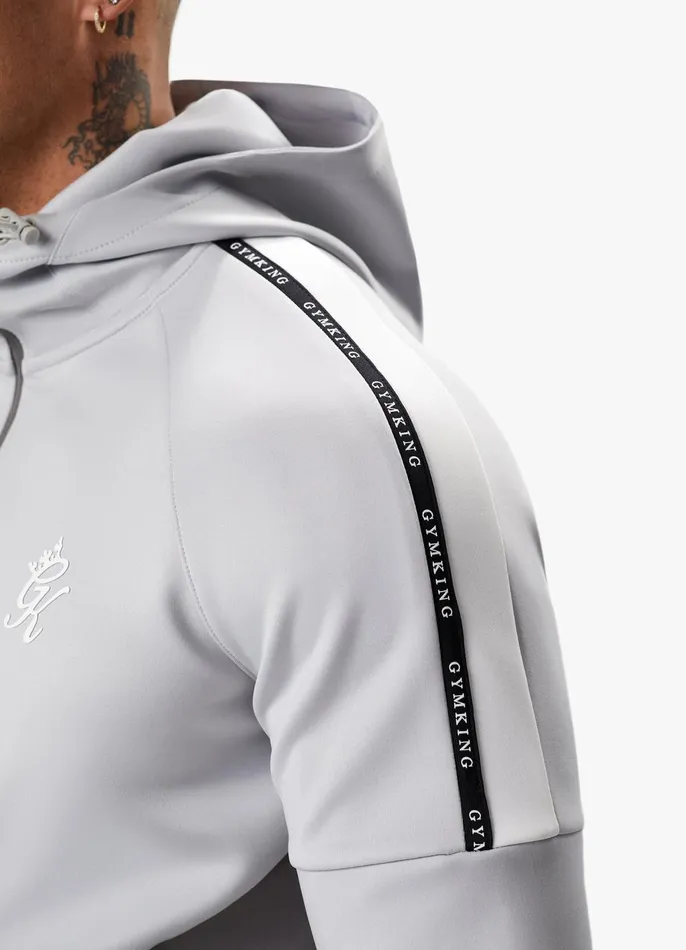 Gym King Tracksuits Men Taped Core Plus Tracksuit 8211 Silver GreySteel