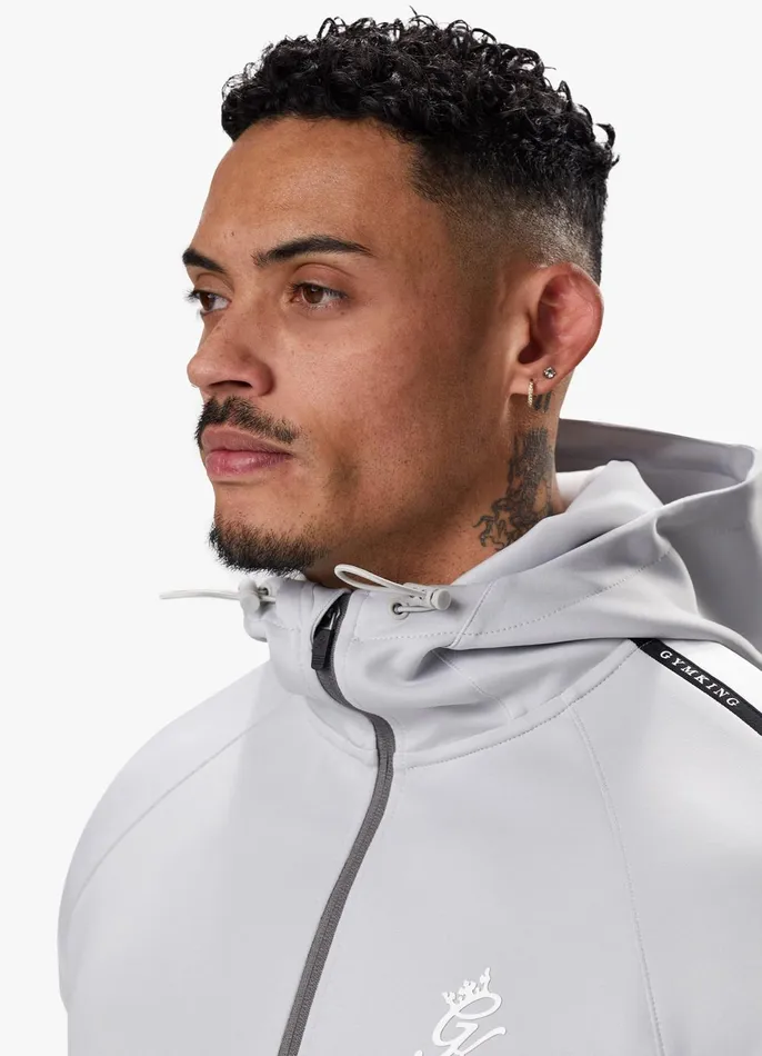 Gym King Tracksuits Men Taped Core Plus Tracksuit 8211 Silver GreySteel