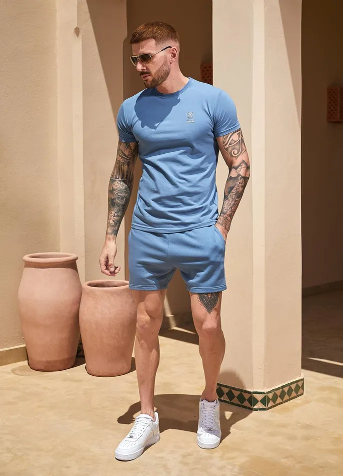 Gym King Twin Sets Men Aventus Short 8211 Blue Smoke