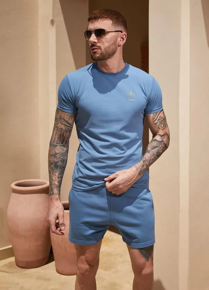 Gym King Twin Sets Men Aventus Short 8211 Blue Smoke