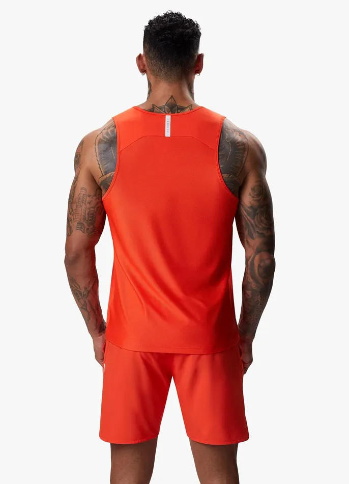 Gym King Vests Men Flex Vest 8211 Chilli RedWhite