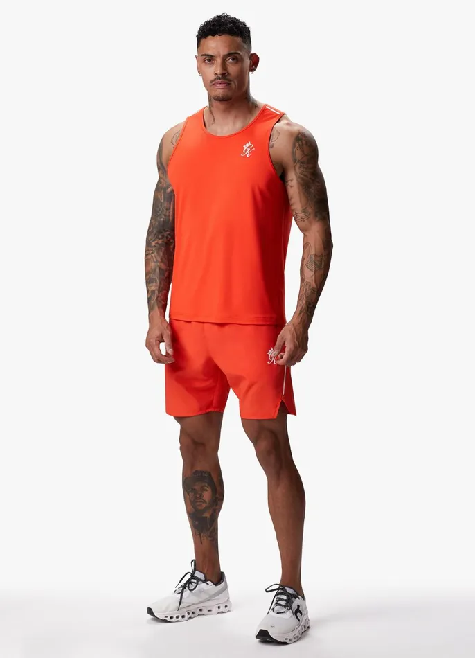 Gym King Vests Men Flex Vest 8211 Chilli RedWhite