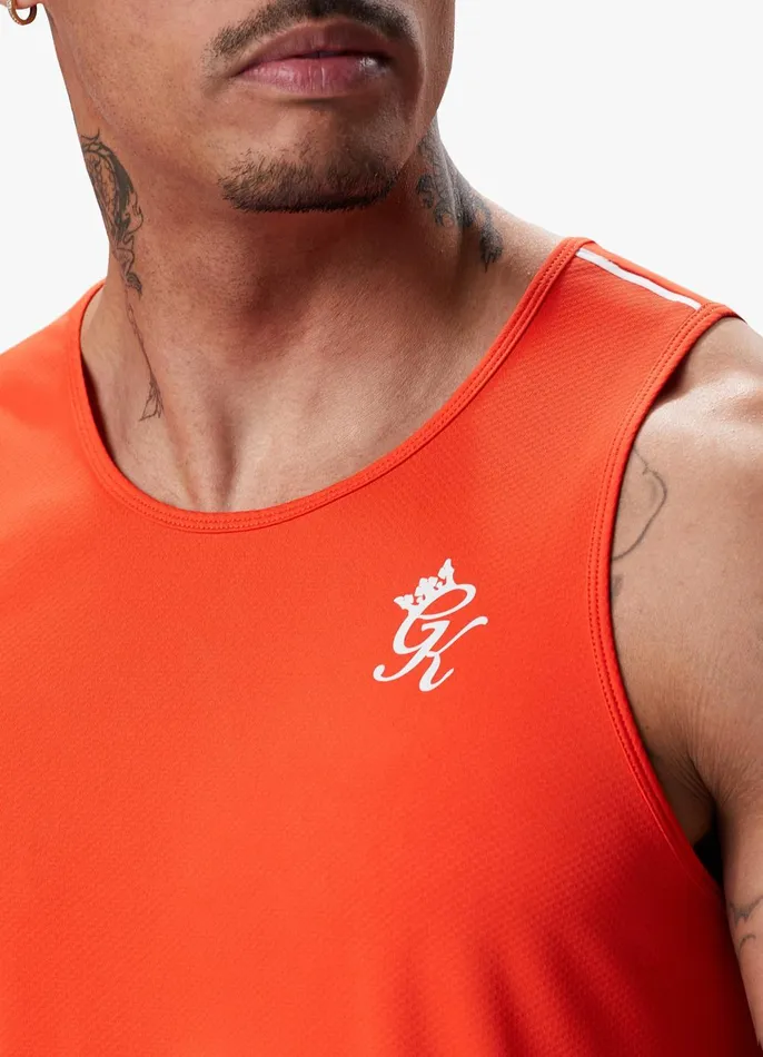 Gym King Vests Men Flex Vest 8211 Chilli RedWhite