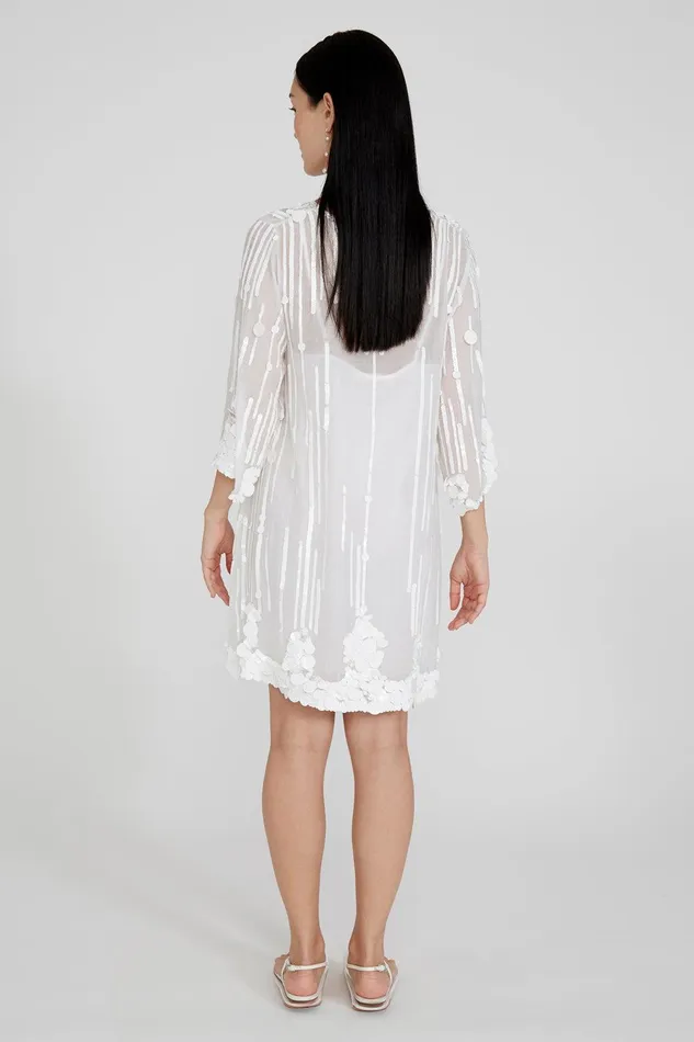 Halle Sequin Mini Dress White Women Chan Luu Dresses