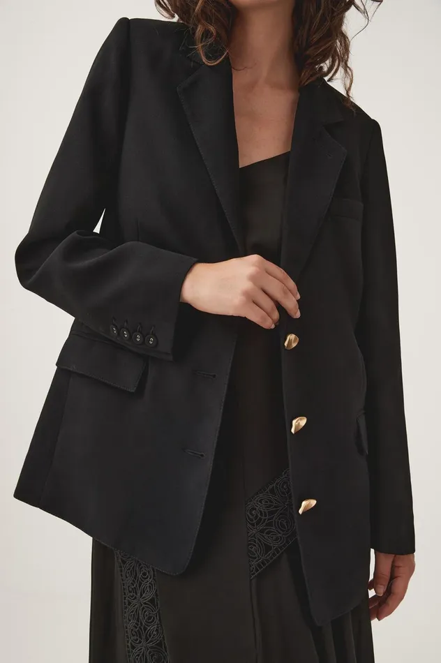 Harlem Jacket Black Women Aje Blazers Jackets 038 Coats