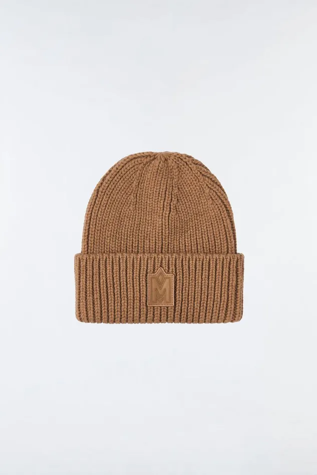 Hats Men Mackage JUDE Handknit Toque With Ribbed Cuff Cream