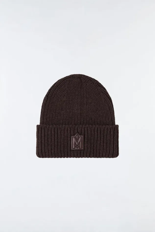 Hats Men Mackage JUDE Handknit Toque With Ribbed Cuff Cream