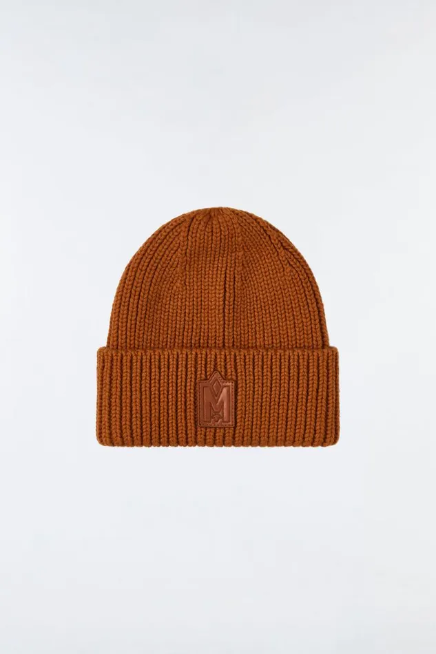 Hats Men Mackage JUDE Handknit Toque With Ribbed Cuff Cream