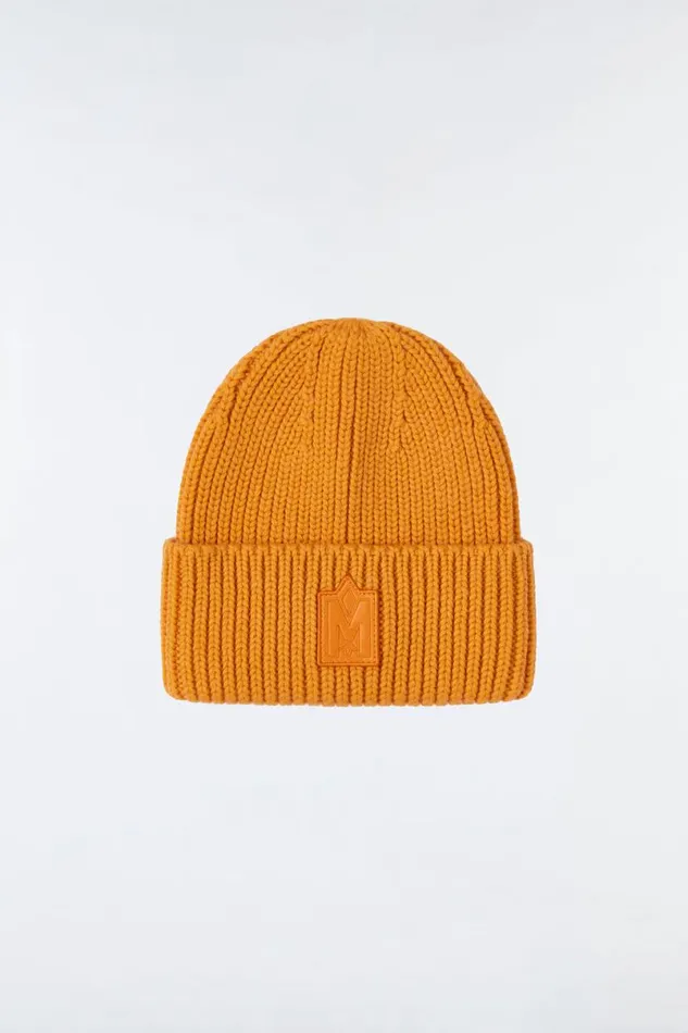 Hats Men Mackage JUDE Handknit Toque With Ribbed Cuff Cream