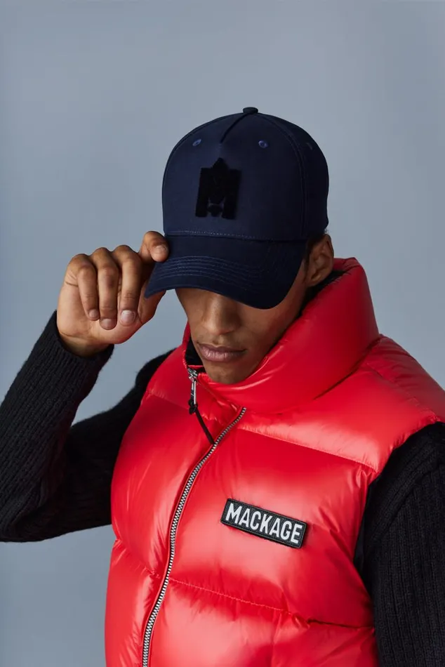 Hats Women Mackage ANDERSON Baseball Cap With Velvet Logo White