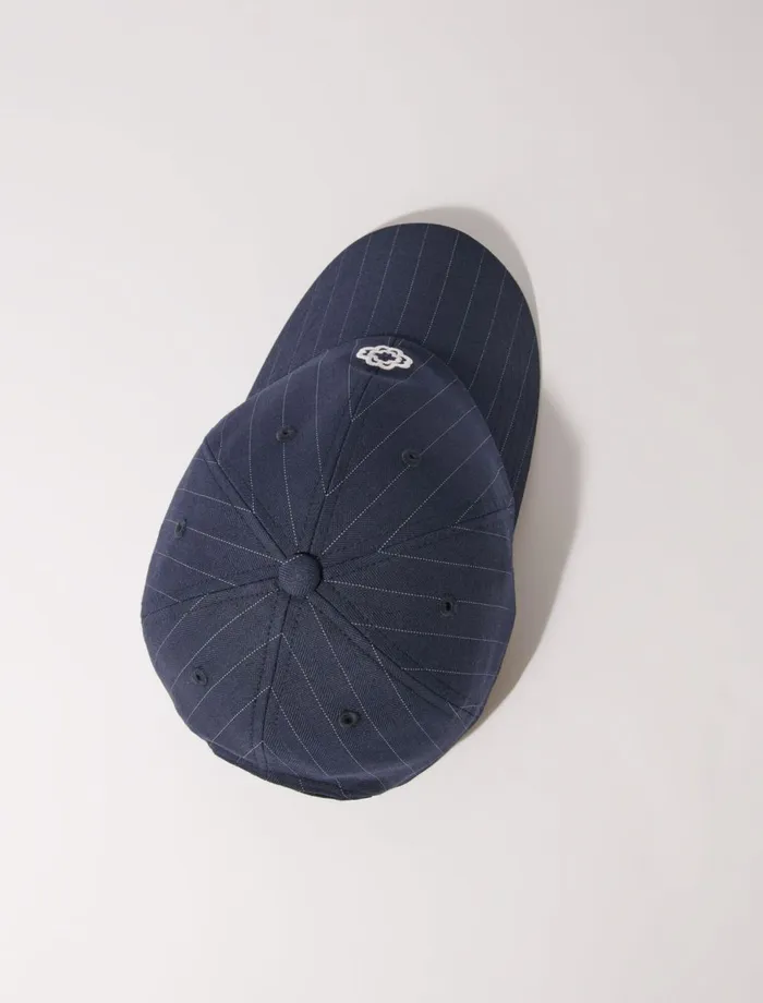 Hats Women Maje Striped Cap Navy Tennis Stripe