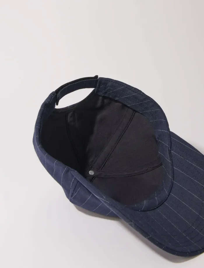 Hats Women Maje Striped Cap Navy Tennis Stripe