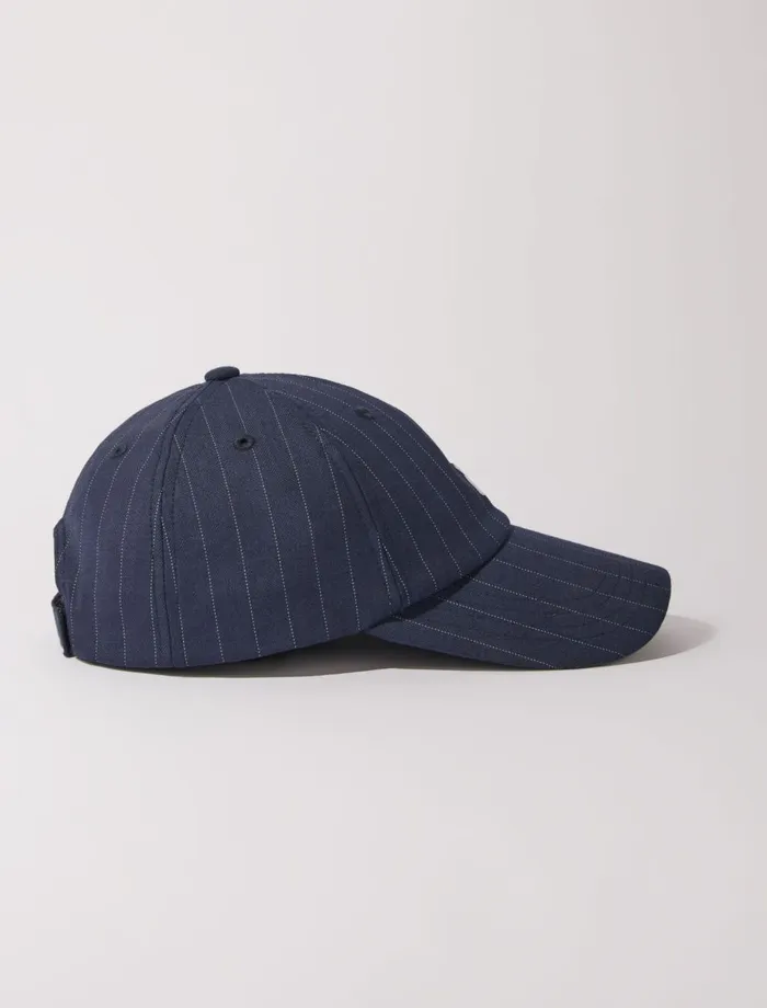 Hats Women Maje Striped Cap Navy Tennis Stripe