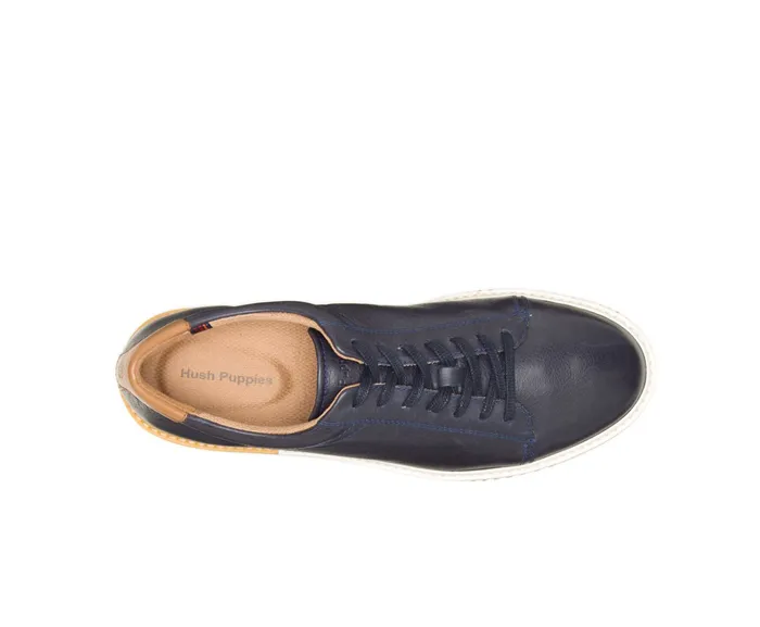 Heath Sneaker Navy Leather Sneakers Hush Puppies Men Heath Sneaker Navy Leather Sneakers Hush Puppies Men
