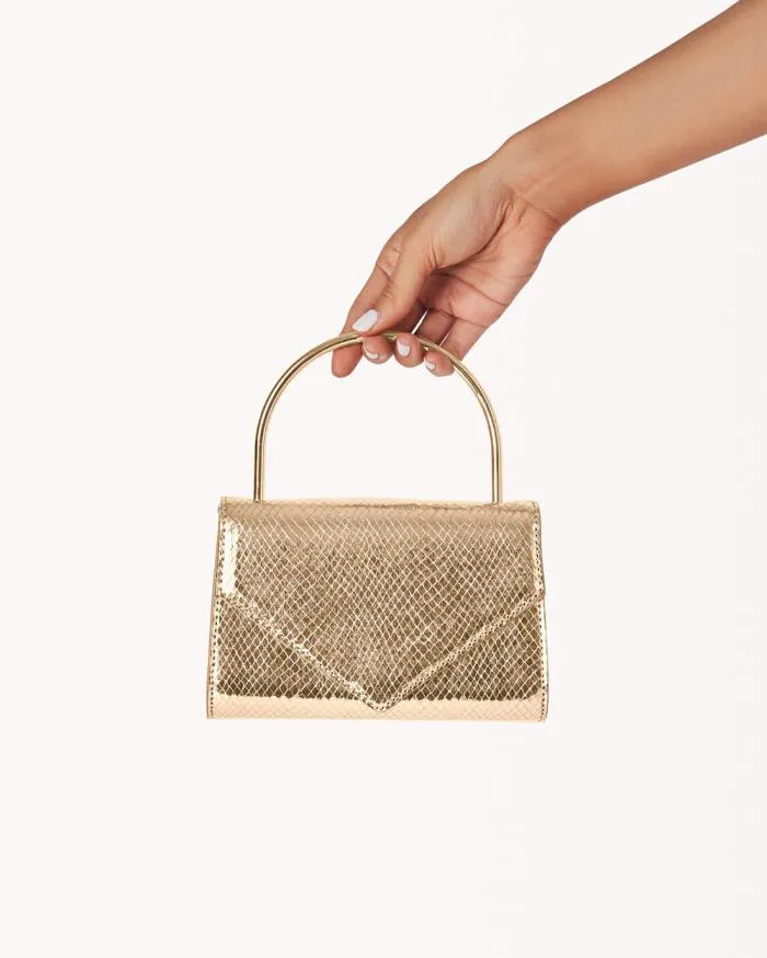 HeelsAccessories Billini Party Heels ASTON HANDLE BAG GOLD SCALE