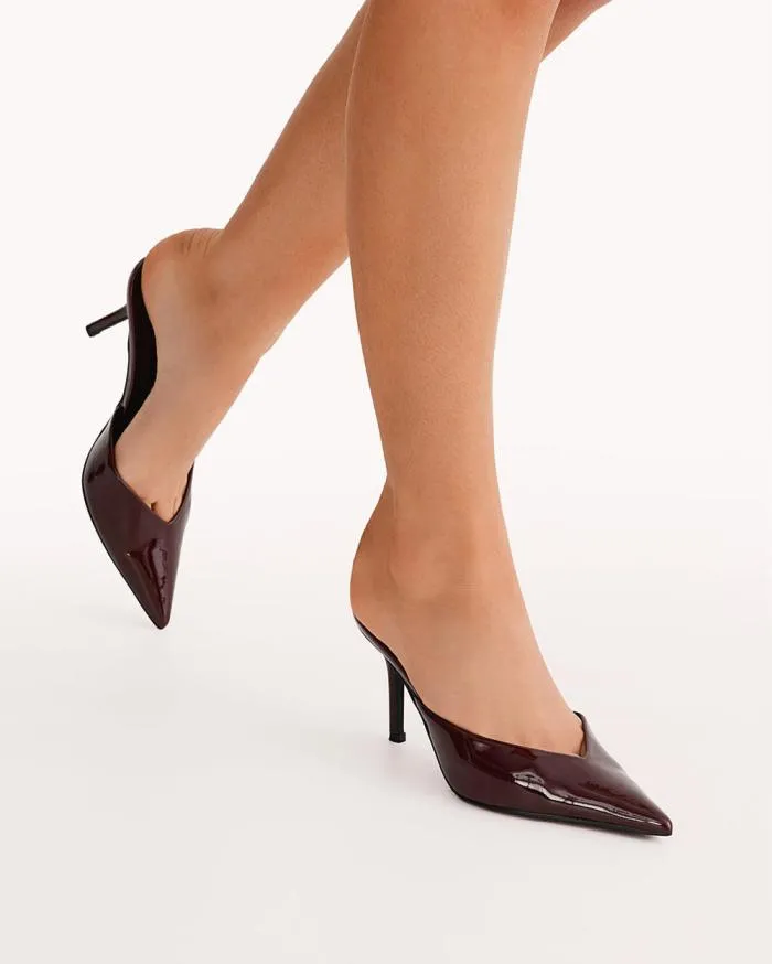Heels Billini Stiletto Heels KAREY WINE PATENT