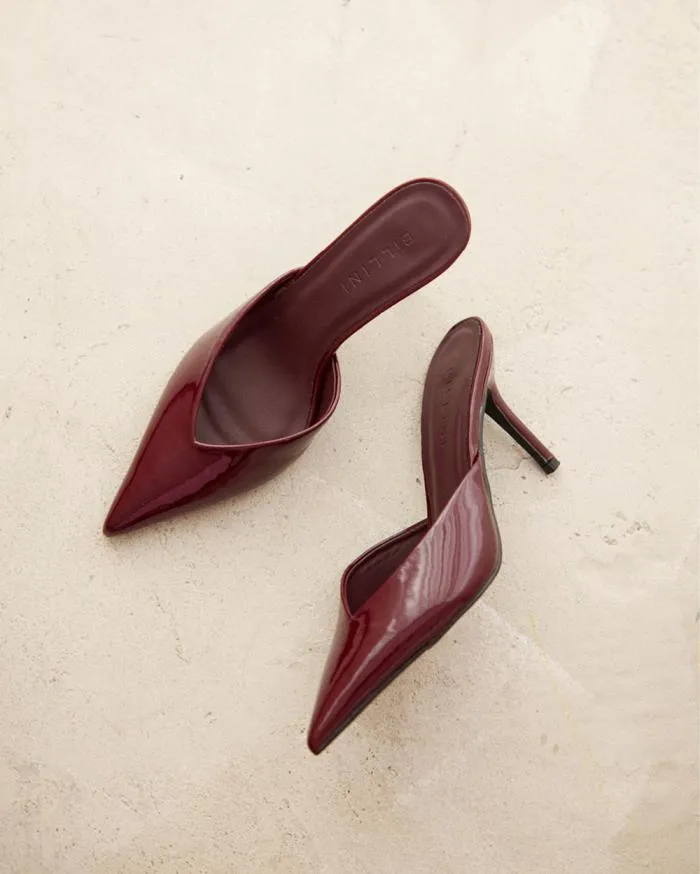 Heels Billini Stiletto Heels KAREY WINE PATENT