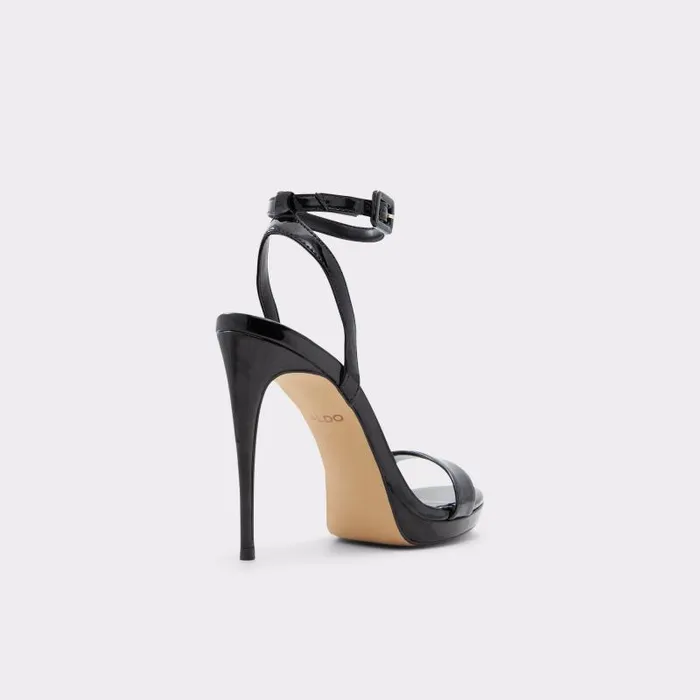 Heels Women ALDO Kat Black Strappy Sandal 8211 Stiletto Platform