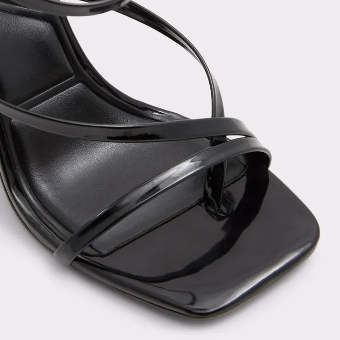 Heels Women ALDO Laurader Black Strappy Block Heeled Sandal
