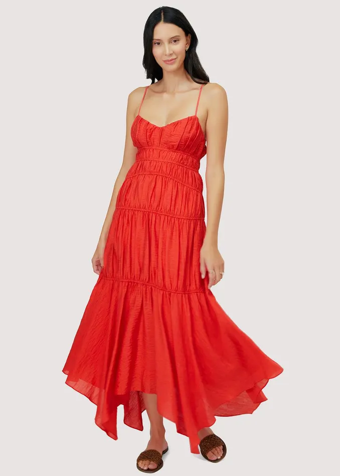 Hidden Oasis Maxi Dress Red Women Lost Wander Dresses