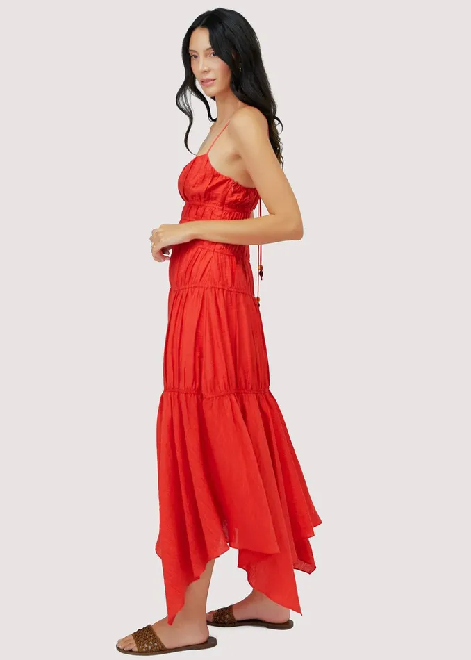 Hidden Oasis Maxi Dress Red Women Lost Wander Dresses