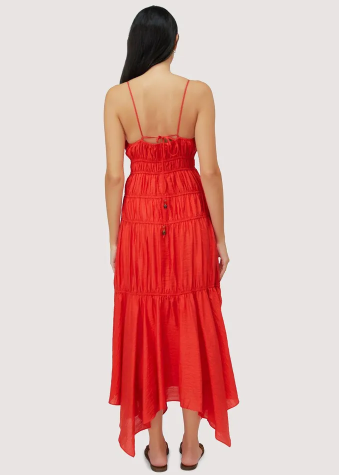 Hidden Oasis Maxi Dress Red Women Lost Wander Dresses